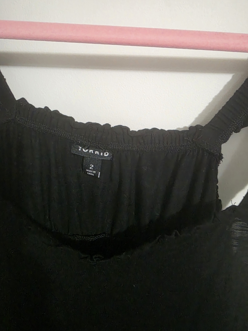 torrid Size 2 Black Ruffle Strap Tank - Picture 4 of 4